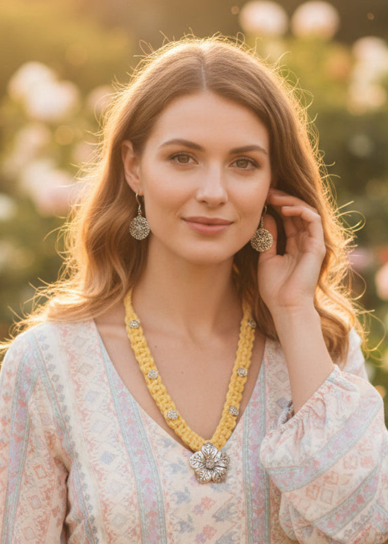 Yellow Lotus Necklace