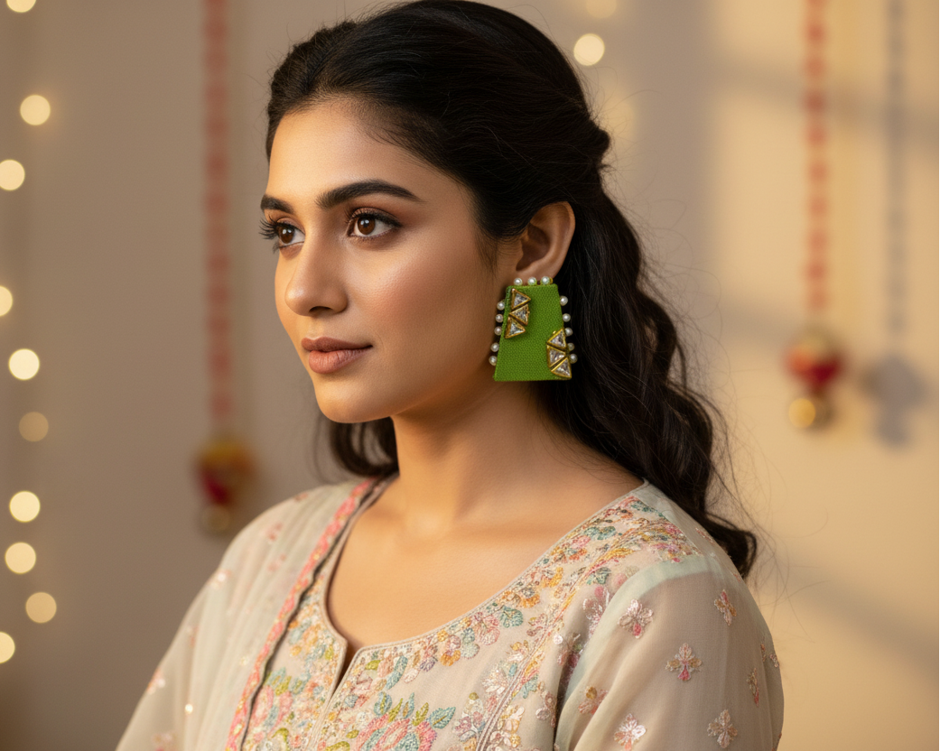 Green Arika Stud