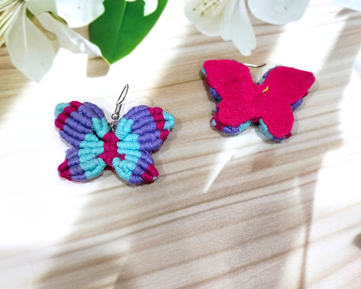 Purple Butterfly Earrings