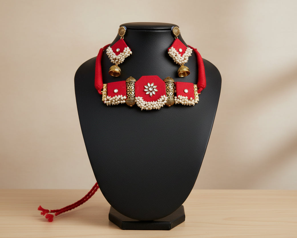 Red Noorish Necklace set