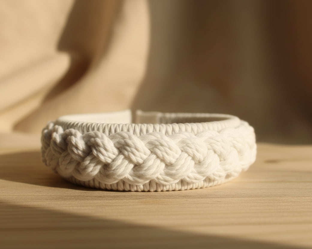 White Braided Hairband