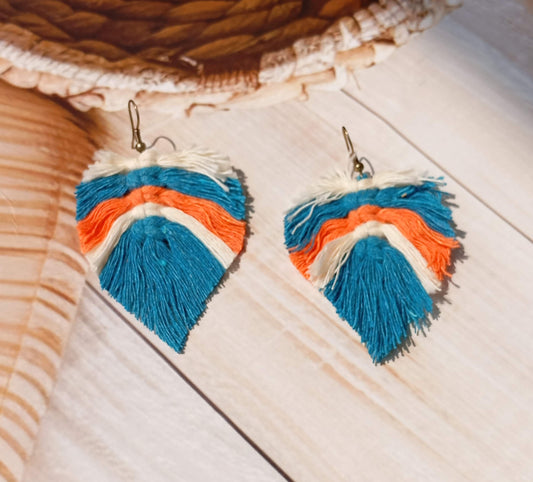 Blue Leaf Earring