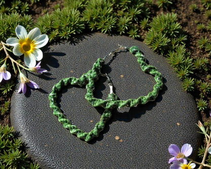 Green Heart boho hoop