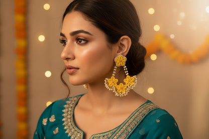 Yellow Radhika Earrings
