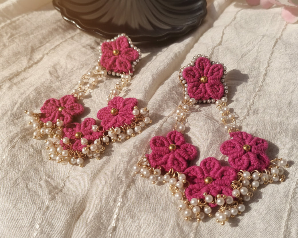 Pink Radhika Earrings