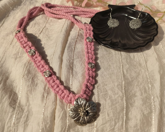 Pink Lotus Necklace