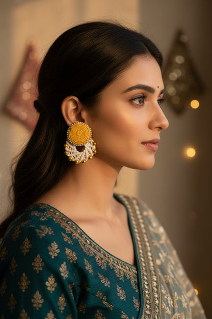 Yellow Chandbali