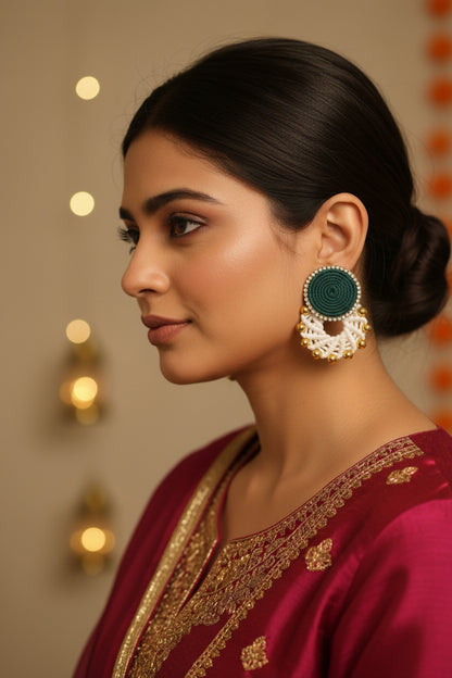 Emerald Green Chandbali