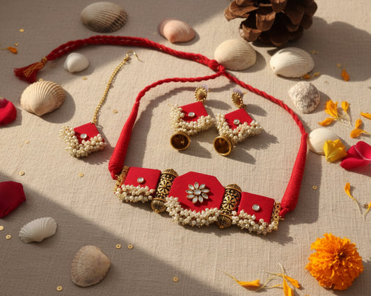 Red Noorish Necklace set