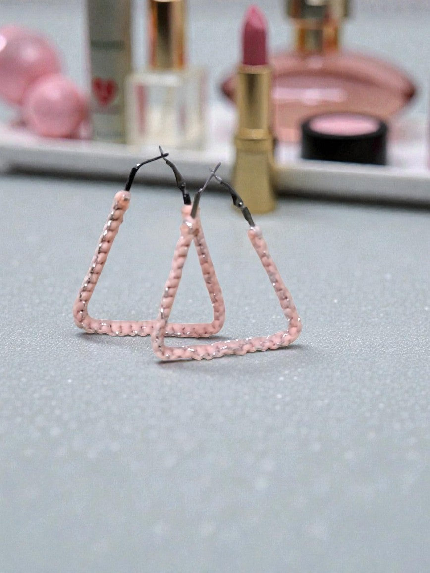 Peach Triangle Hoop