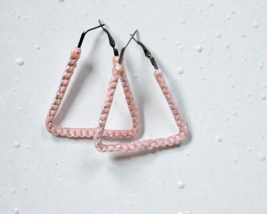Peach Triangle Hoop