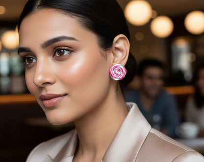 Pink Nitya Studs