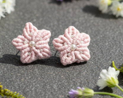 Pink Sitara Studs