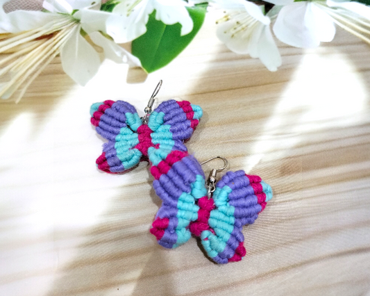 Purple Butterfly Earrings