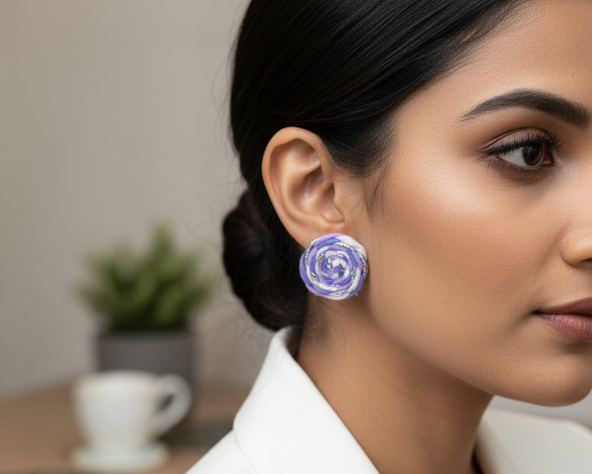 Purple Nitya Studs