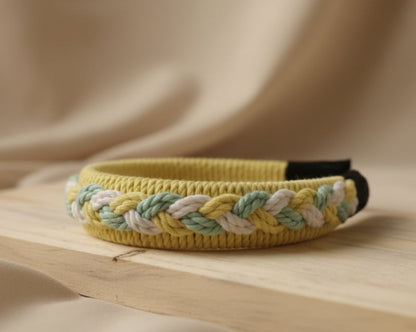Yellow Braided Hairband