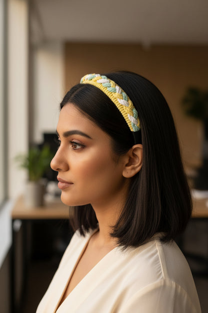 Yellow Braided Hairband