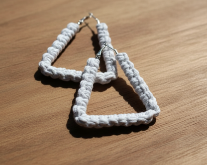 White Triangle Hoop