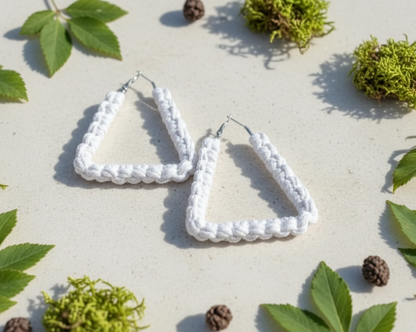 White Triangle Hoop