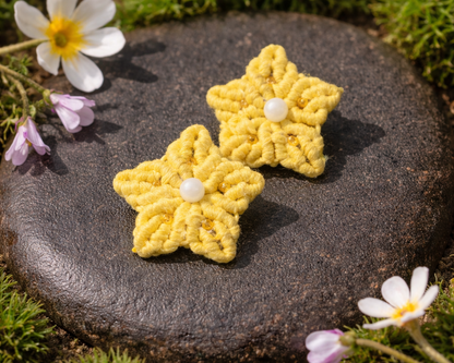 Yellow Sitara Studs